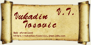 Vukadin Tošović vizit kartica